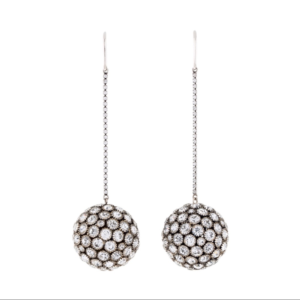 Rare silver-tone Isabel Marant ball drop earrings